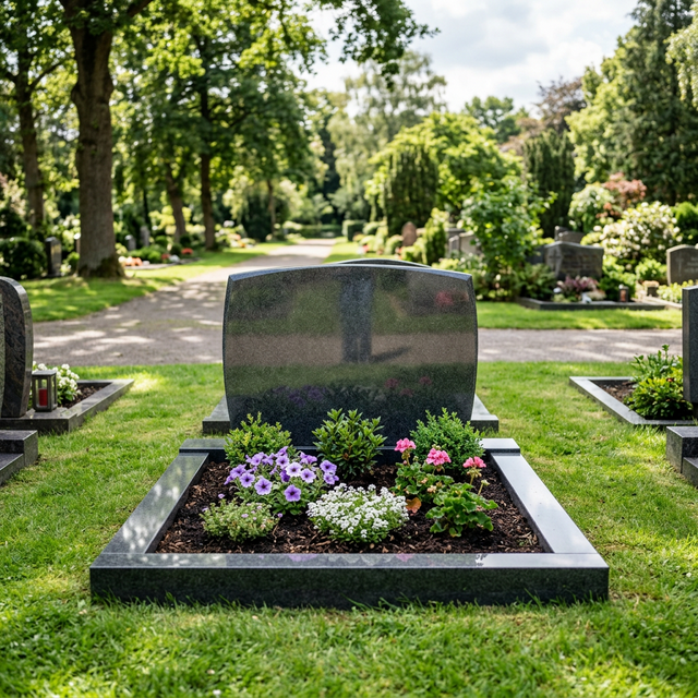 Granīta piemineklis ar gravējumu