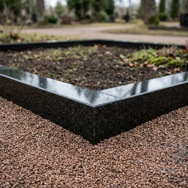 Granīta kapu apmales un plāksnes